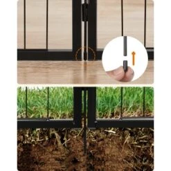 FEANDREA L Hundezaun 8 Platten Schwarz Schwarz 1,6 M, 1,6 M, 60 Cm -Haustier Angebote Store 98cb85f4dae3237153060ae5a7986d45ca8aa7af 1500921 de DE 5d574e8d4e49ee98f0c5b6342dd79c17caedda798sQTYc