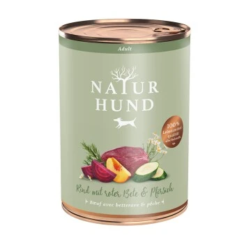 NATUR HUND NATURHUND Adult Getreidefrei 6x400g Rind Mit Roter Bete & Pfirsich 1 NATUR HUND NATURHUND Adult Getreidefrei 6x400g Rind Mit Roter Bete & Pfirsich