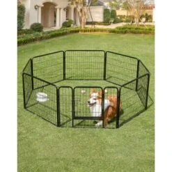 FEANDREA L Hundezaun 8 Platten Schwarz Schwarz 1,6 M, 1,6 M, 60 Cm -Haustier Angebote Store a7d8aa3bbb12cb6e4620c6a97da7d8e10325f01c 1500921 de DE f40888fca330ffba4a54a8637fe48f61e685ae0dIXhhcG