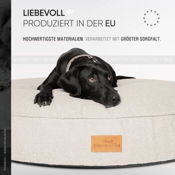 Freudentier Kuscheliges Hundebett Mit Memory Foam ⌀100cm Hellgrau 1 M 6 Freudentier Kuscheliges Hundebett Mit Memory Foam ⌀100cm Hellgrau 1 M – Bild 6