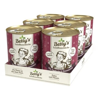 Betty's Landhausküche Mit Truthahn & Borretschöl 6 X 400g Für Katze 7 Betty's Landhausküche Mit Truthahn & Borretschöl 6 X 400g Für Katze – Bild 7
