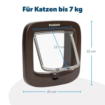 PetSafe Katzenklappe Mit Manueller Verriegelung, Braun 4 PetSafe Katzenklappe Mit Manueller Verriegelung, Braun – Bild 4