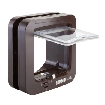 SureFlap Mikrochipgesteuerte Katzenklappe Braun 3 SureFlap Mikrochipgesteuerte Katzenklappe Braun – Bild 3